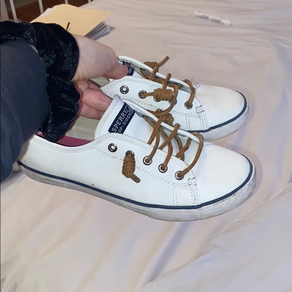 sperry white sneakers 5.5 womens